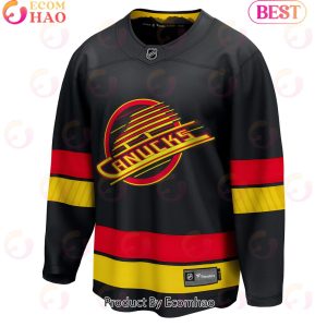 NHL Vancouver Canucks Fanatics Branded Black Alternate – 202223 Premier Breakaway Hockey Jersey