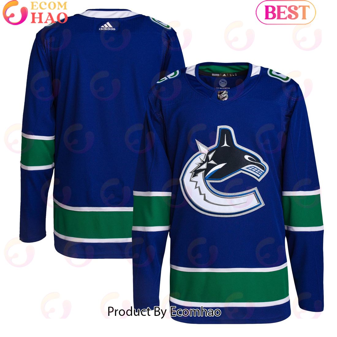 NHL Vancouver Canucks Royal Home Primegreen Authentic Pro Hockey Jersey