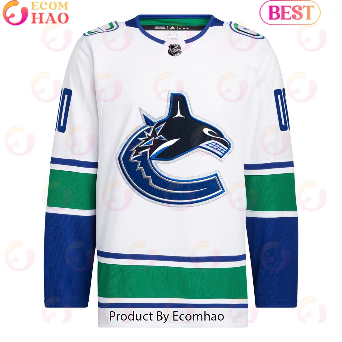 NHL Vancouver Canucks White Away Primegreen Authentic Pro Custom Hockey Jersey