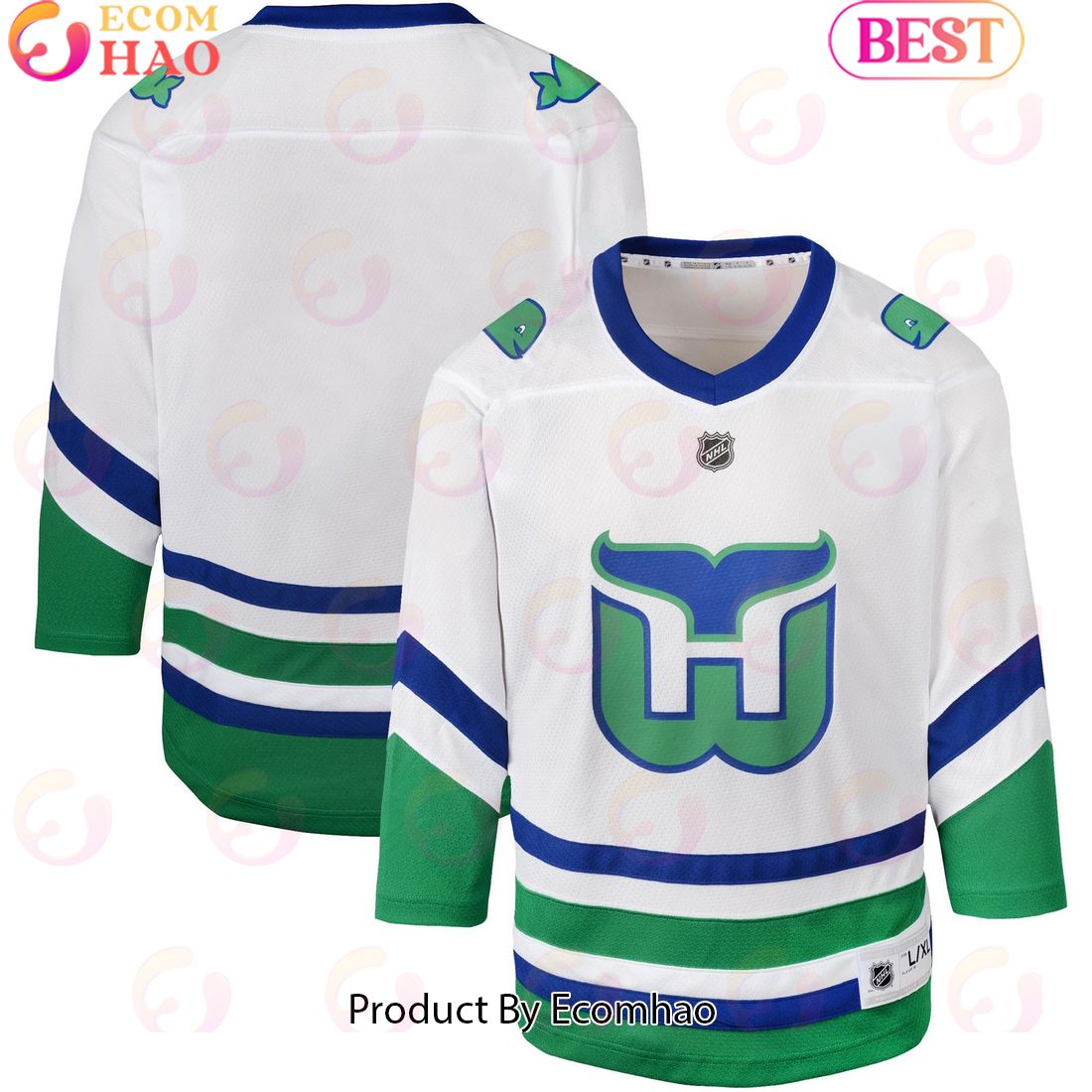 NHL Vancouver Canucks White Away Primegreen Authentic Pro Custom Hockey Jersey