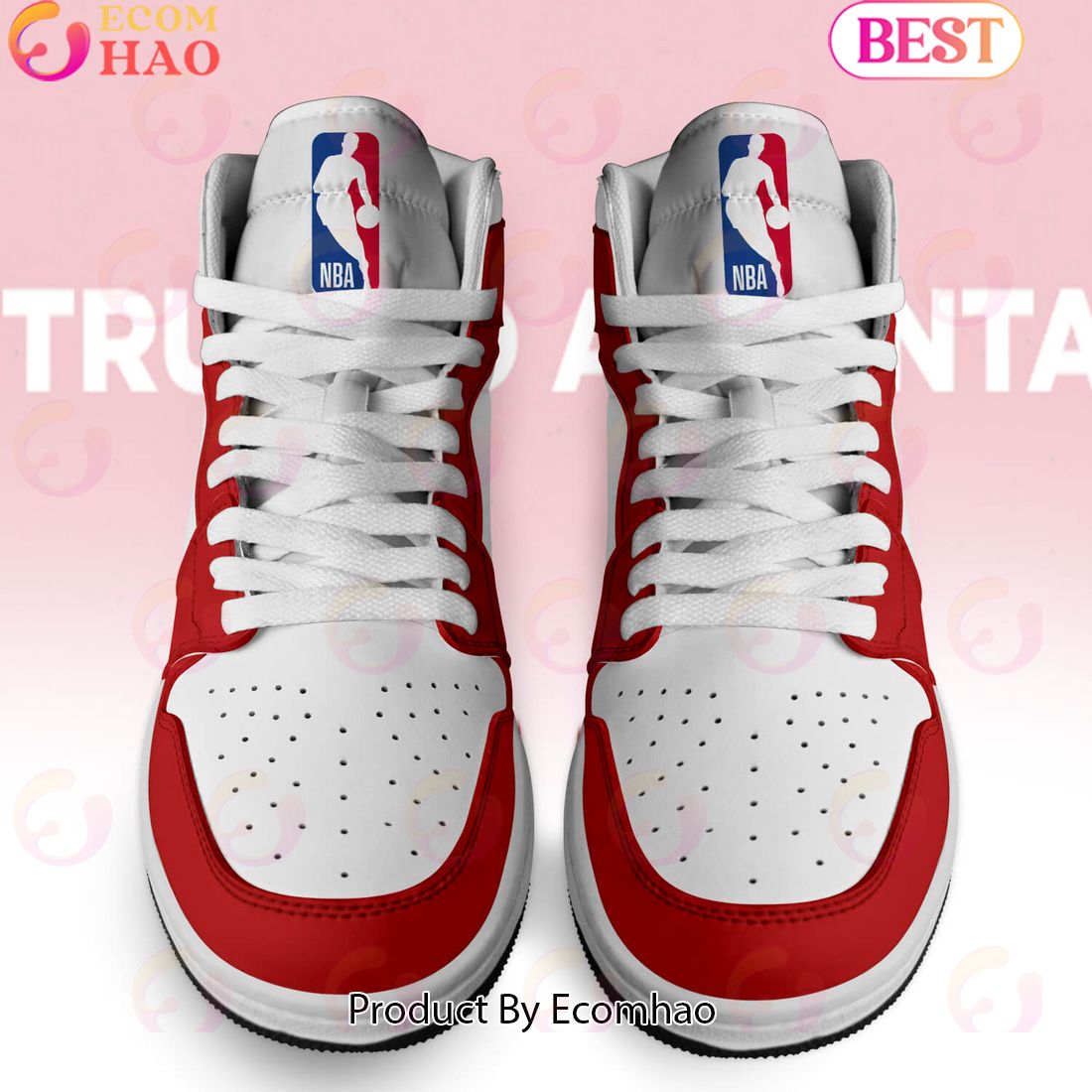 Custom Your Name NBA Atlanta Hawks Air Jordan 1 Sneakers