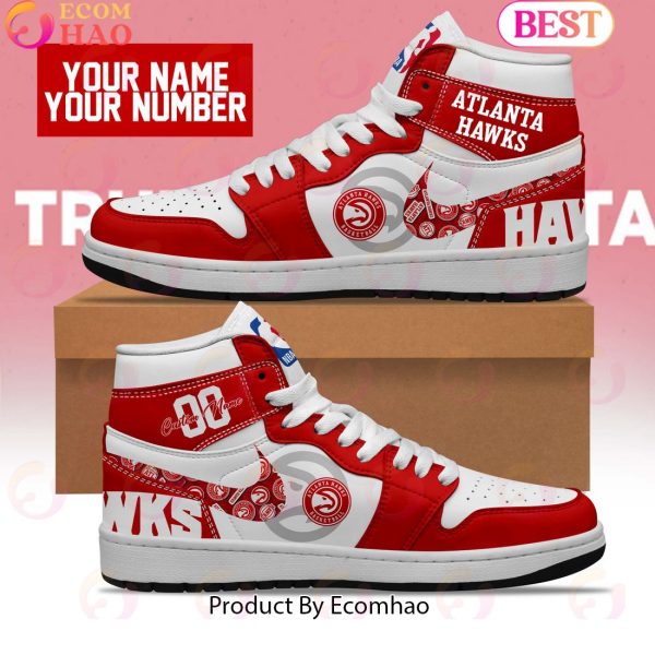 Custom Your Name NBA Atlanta Hawks Air Jordan 1 Sneakers