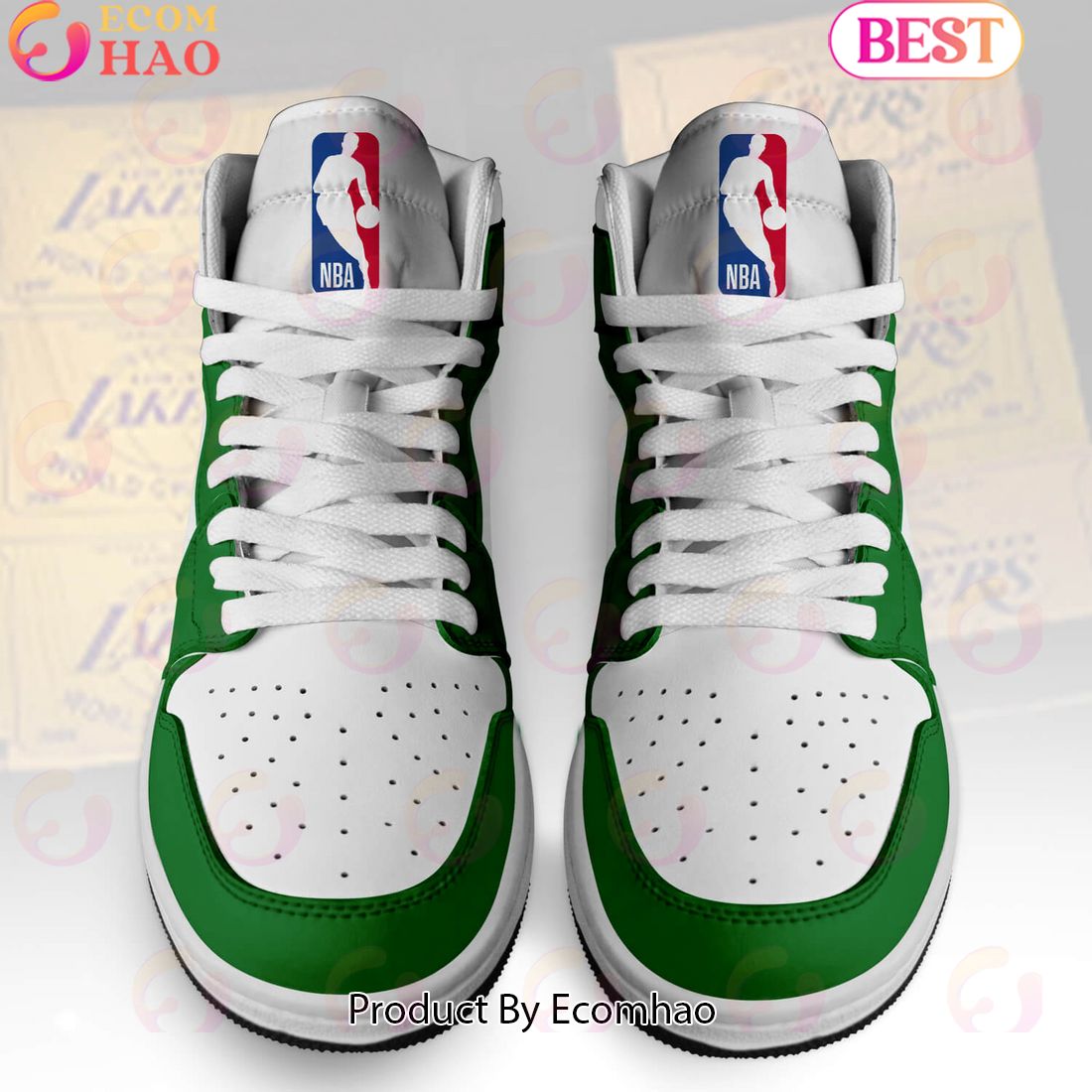 Custom Your Name NBA Boston Celtics Air Jordan 1 Sneakers