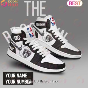 Custom Your Name NBA Brooklyn Nets Air Jordan 1 Sneakers Custom Your Name NBA Brooklyn Nets Air Jordan 1 Sneakers