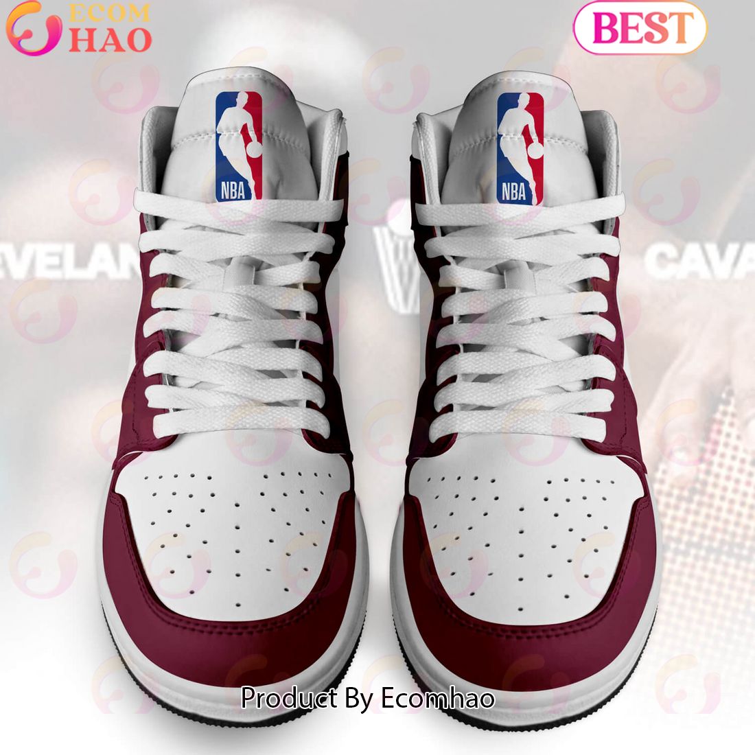 Custom Your Name NBA Cleveland Cavaliers Air Jordan 1 Sneakers