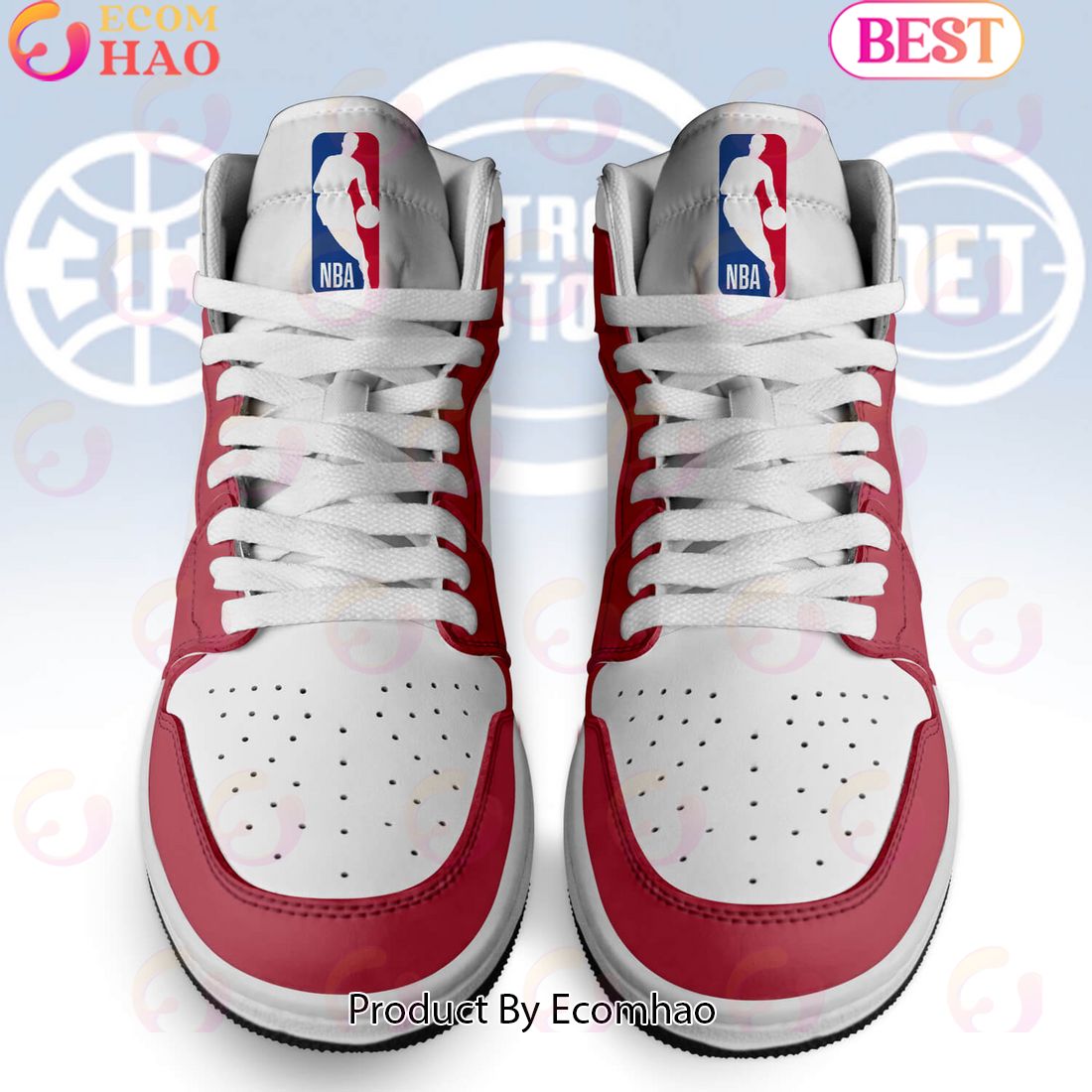 Custom Your Name NBA Detroit Pistons Air Jordan 1 Sneakers