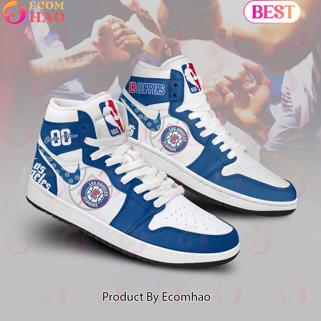 Custom Your Name NBA La Clippers Air Jordan 1 Sneakers