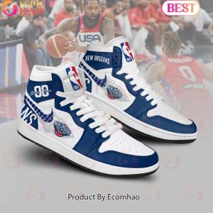 Custom Your Name NBA New Orleans Pelicans Air Jordan 1 Sneakers Custom Your Name NBA New Orleans Pelicans Air Jordan 1 Sneakers