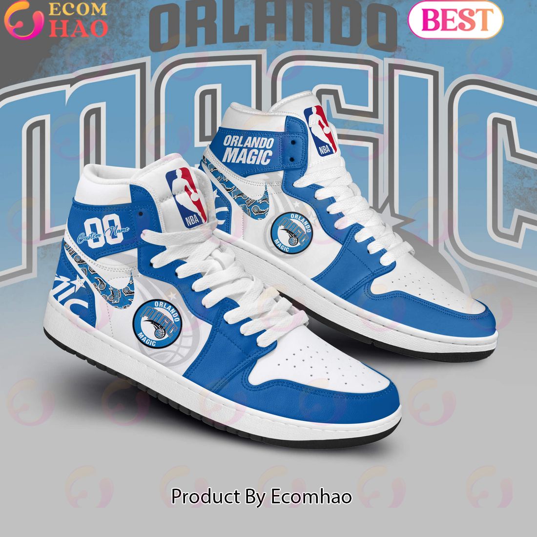 Custom Your Name NBA Orlando Magic Air Jordan 1 Sneakers