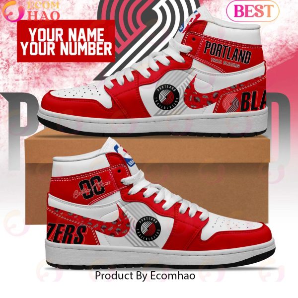 Custom Your Name NBA Portland Trail Blazers Air Jordan 1 Sneakers