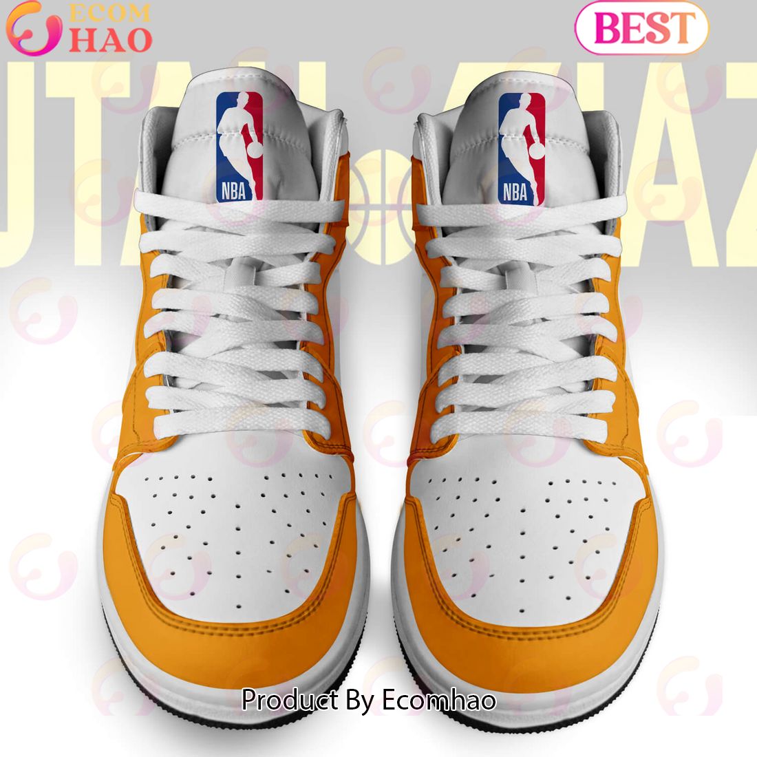 Custom Your Name NBA Utah Jazz Air Jordan 1 Sneakers