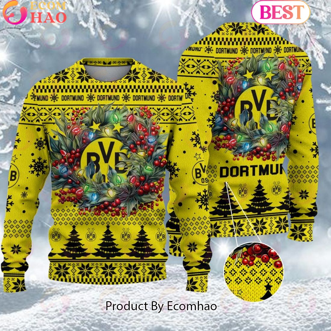 Borussia Dortmund Bundesliga Ugly Sweater