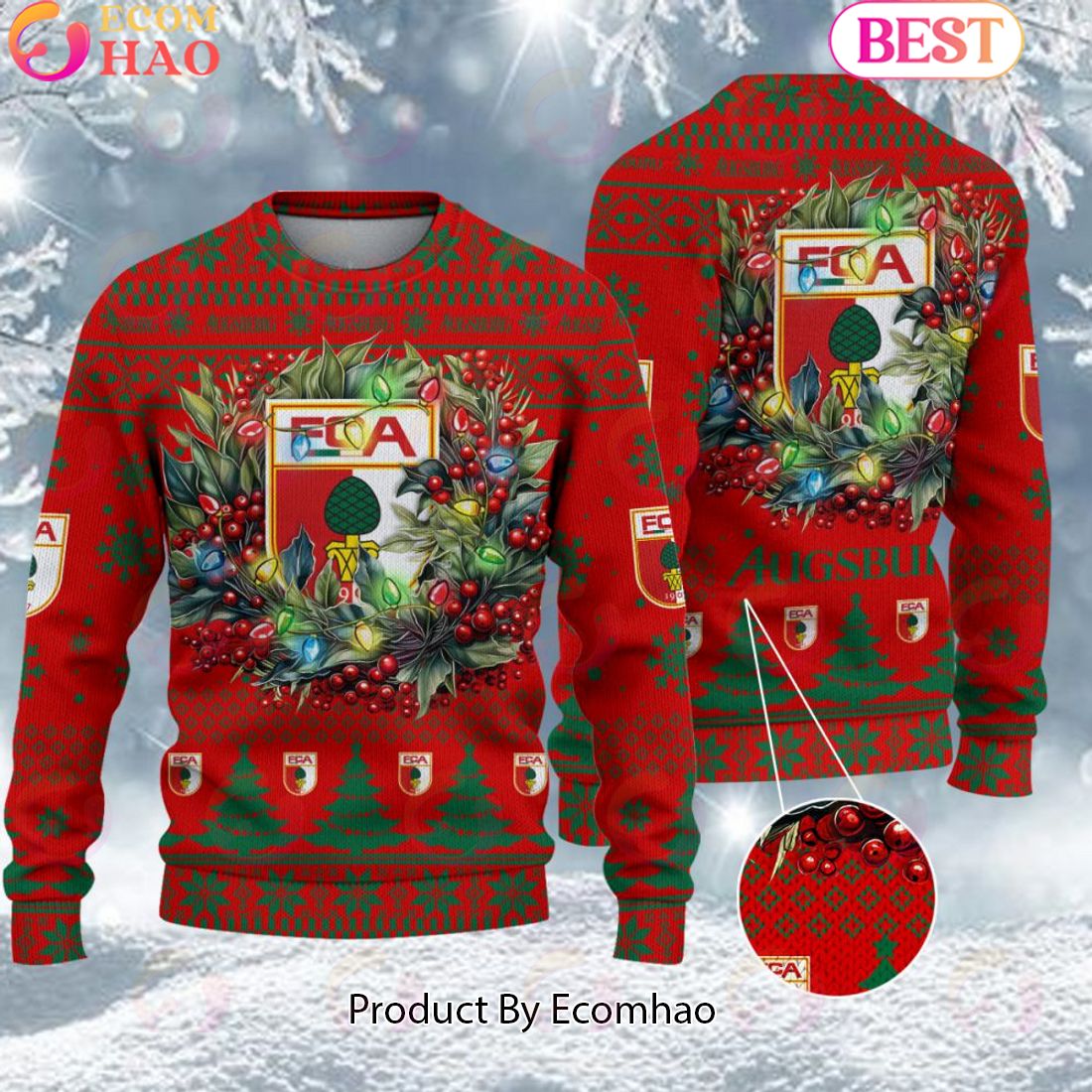 FC Augsburg Bundesliga Ugly Sweater