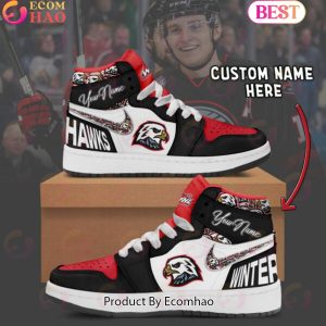 Custom Name WHL Portland Winterhawks Air Jordan 1, Hightop