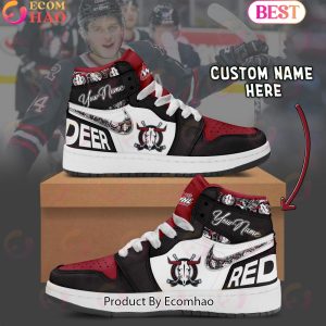 Custom Name WHL Red Deer Rebels Air Jordan 1, Hightop