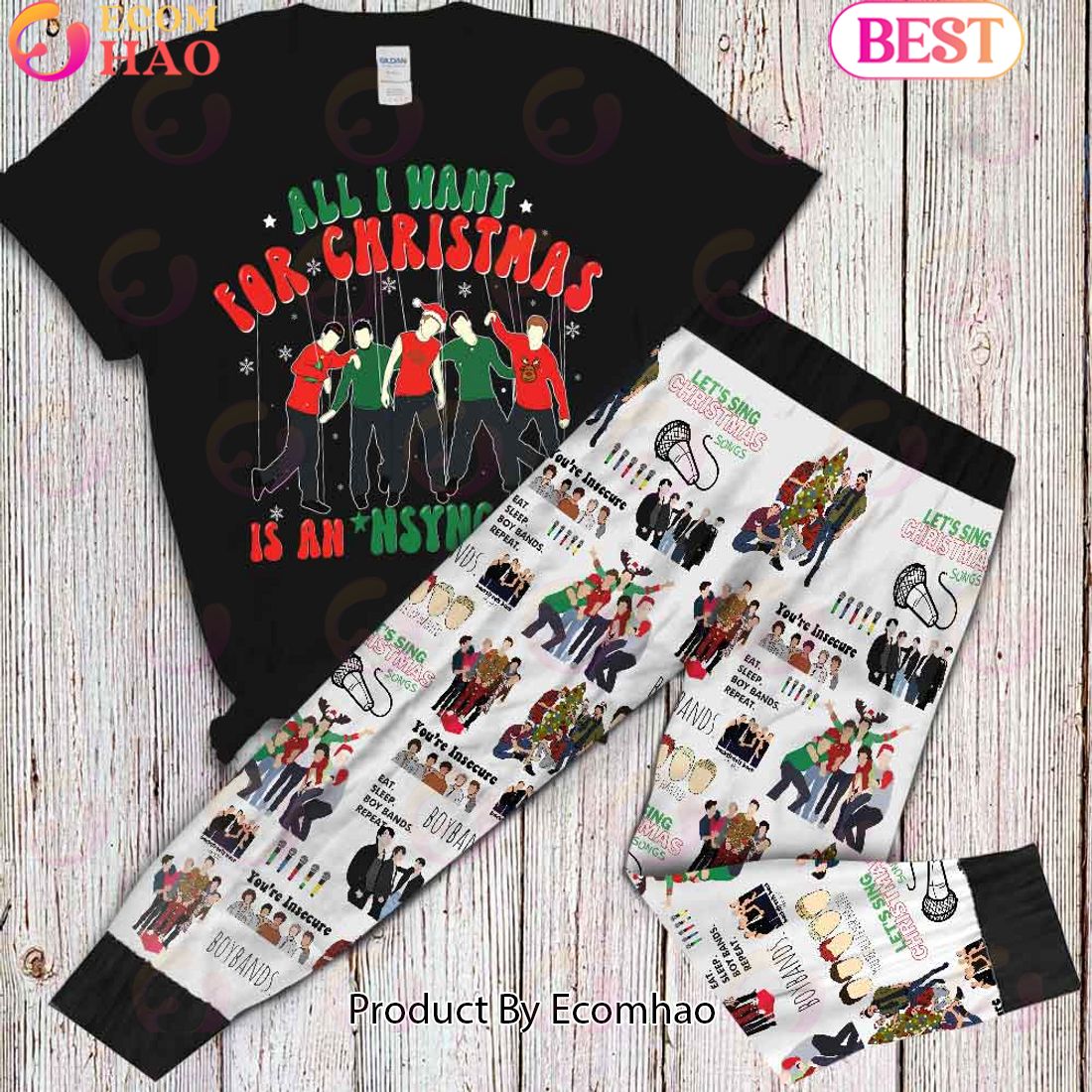 All I Want For Christmas is an Nsync Tour Pajamas Set Christmas Gift For Family, Best Pajamas For Music