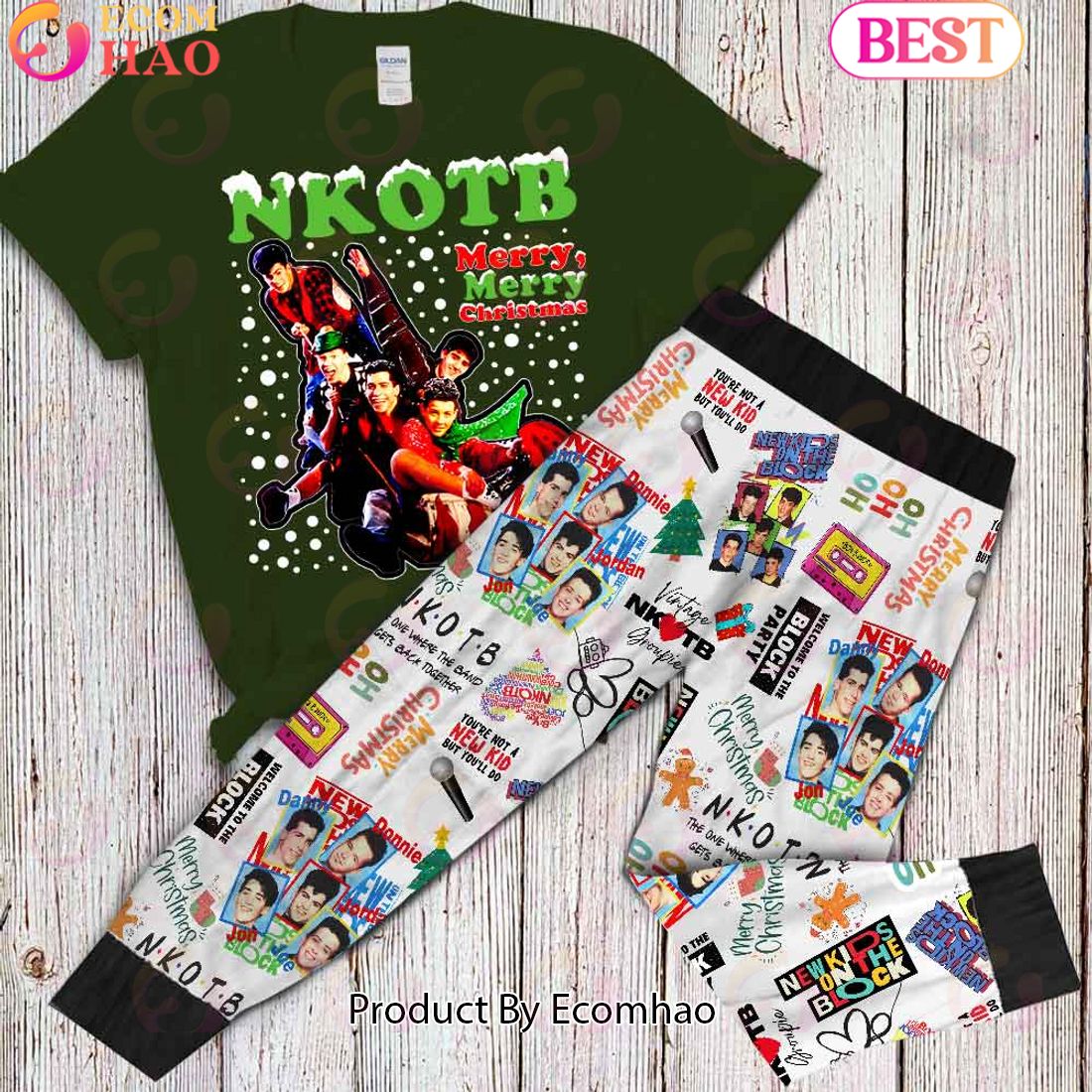 All I Want For Christmas is New-Kids-On-The-Block Pajamas Set Christmas Gift For Family, Best Pajamas For Music