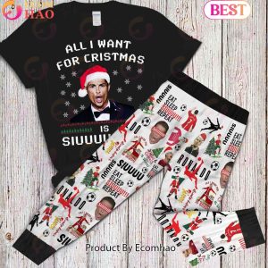All I Want For Christmas is Siuuuu Pajamas Set Christmas Gift For Family, Best Pajamas For Football