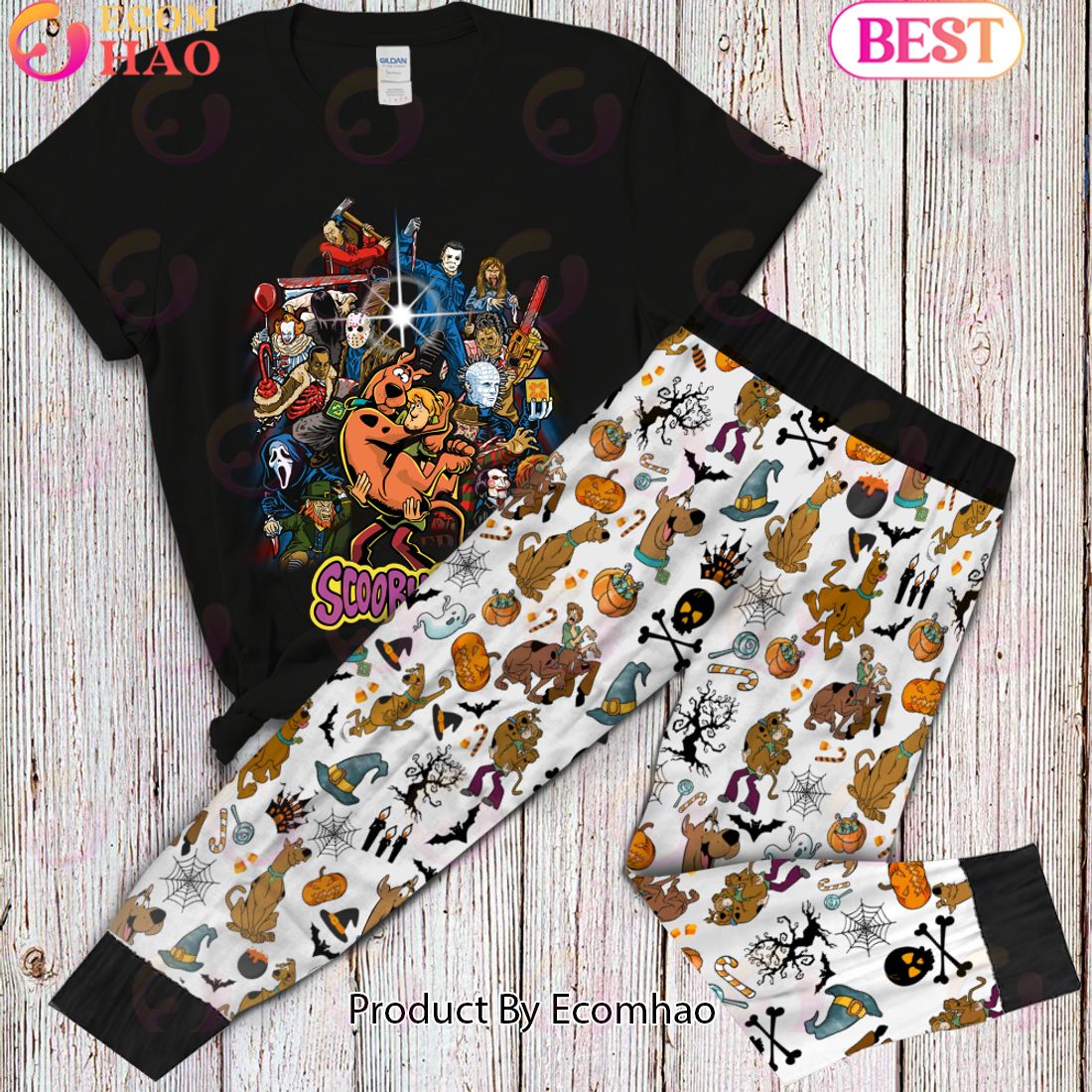 SCD Characters Movies Halloween Pajamas, Halloween Pajamas Gift, Pajamas For Gifts, Holiday Pajamas For Family