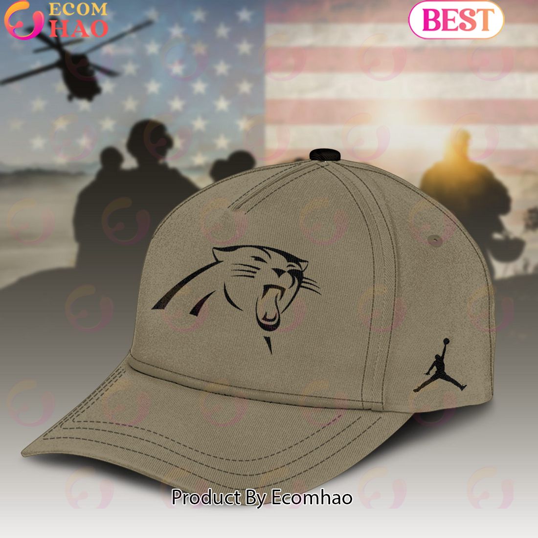 Carolina Panthers NFL Premium 3D Salute To Service For Veterans Day Cap Classic