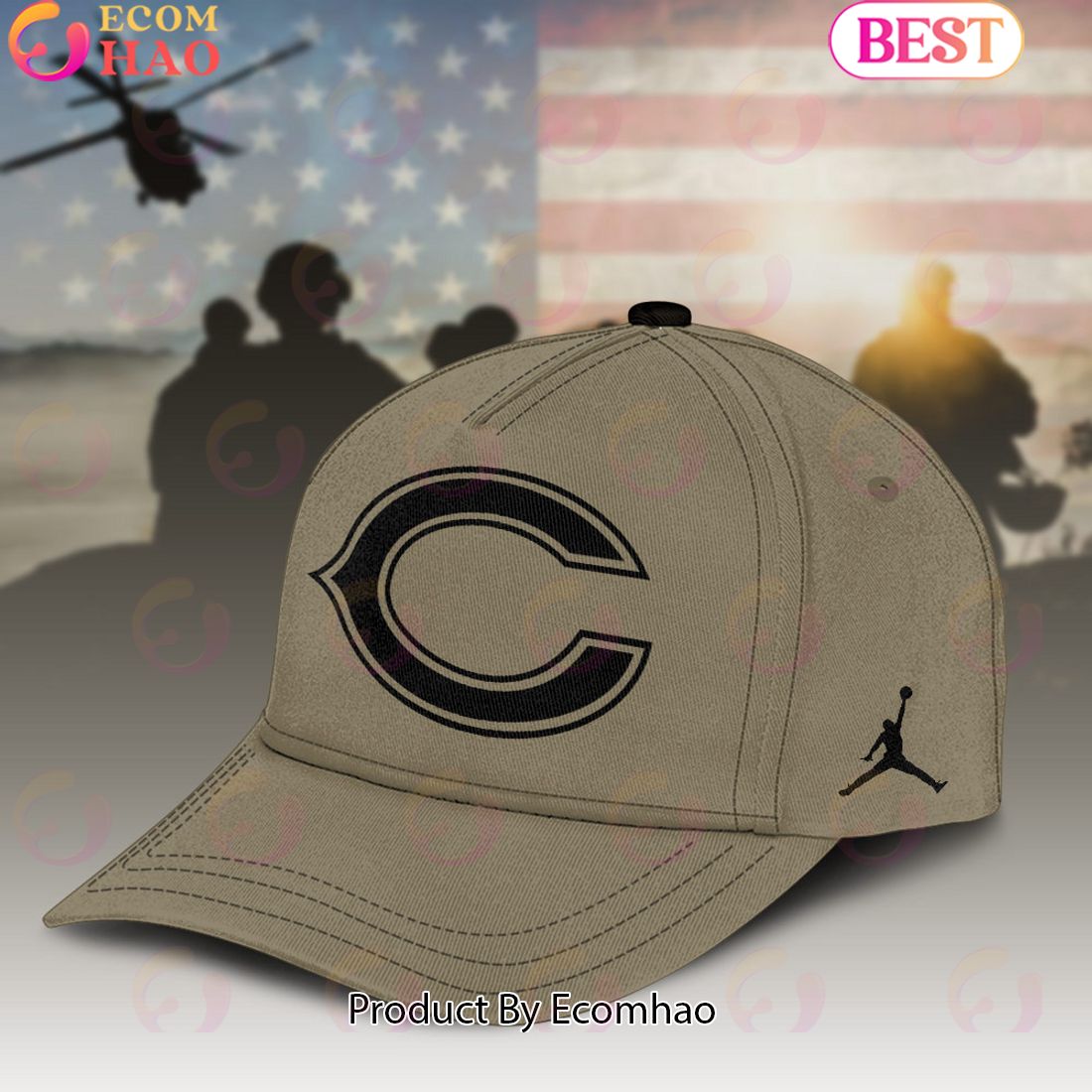 Chicago Bears NFL Premium 3D Salute To Service For Veterans Day Cap Classic