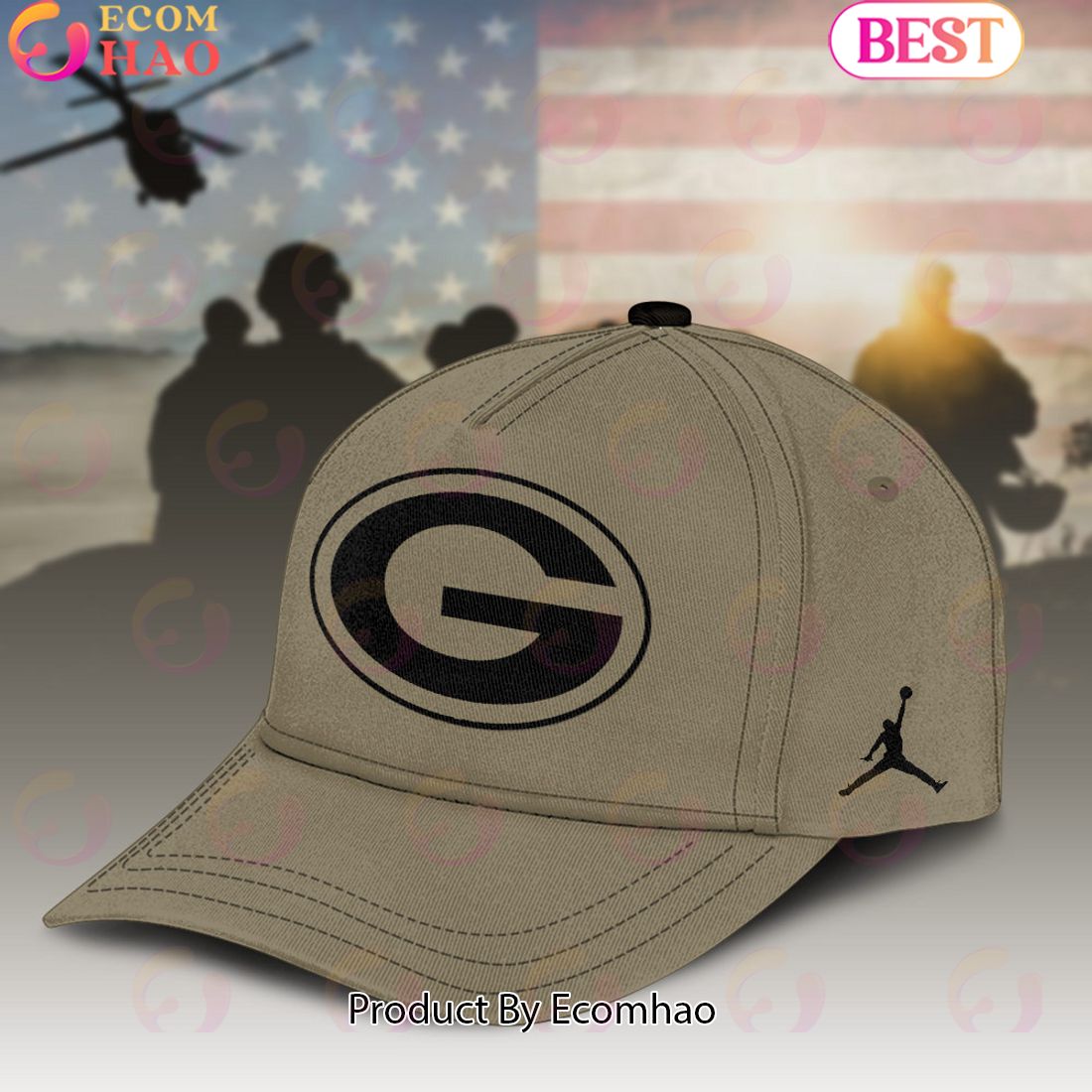 Green Bay Packers NFL Premium 3D Salute To Service For Veterans Day Cap Classic