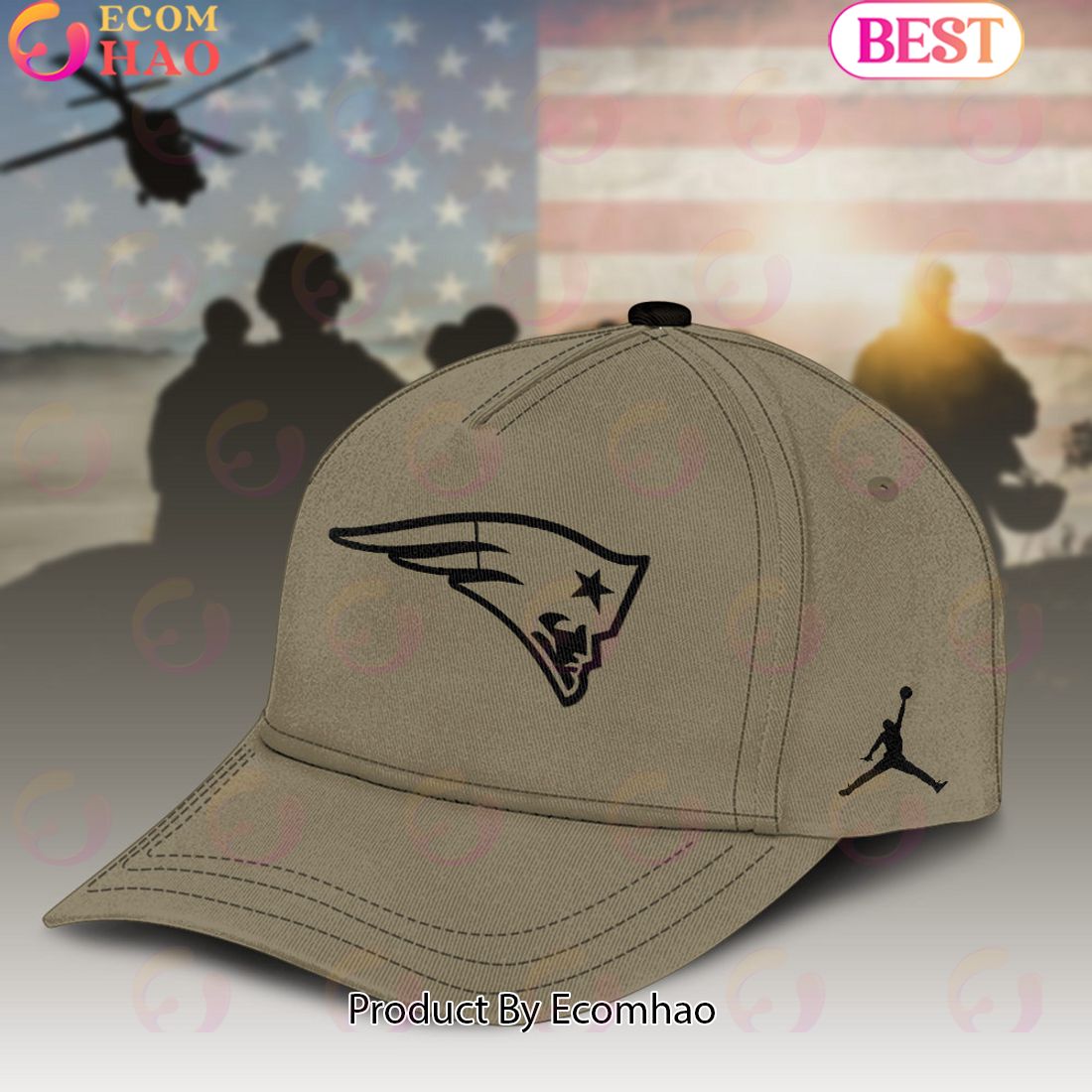 New England Patriots NFL Premium 3D Salute To Service For Veterans Day Cap Classic