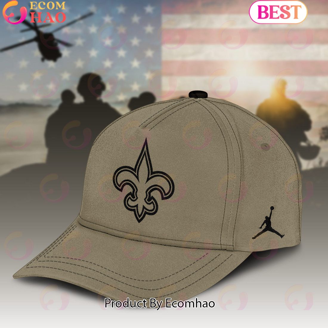 New Orleans Saints NFL Premium 3D Salute To Service For Veterans Day Cap Classic