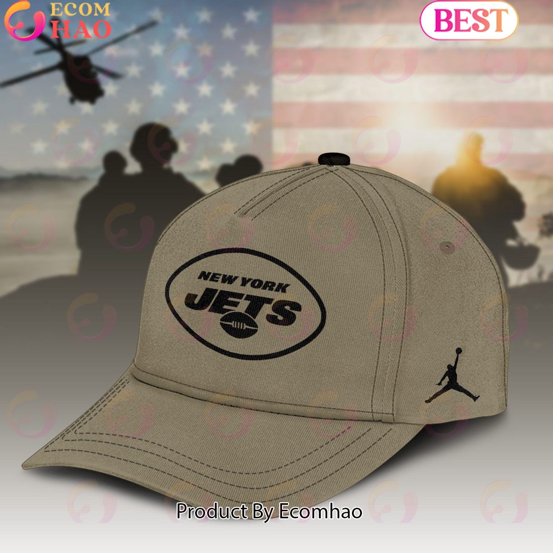 New York Jets NFL Premium 3D Salute To Service For Veterans Day Cap Classic