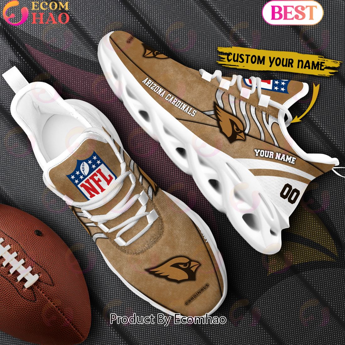 Custom Name NFL Arizona Cardinals X Salute to Service For Veterans Day Celebration Max Soul Shoes