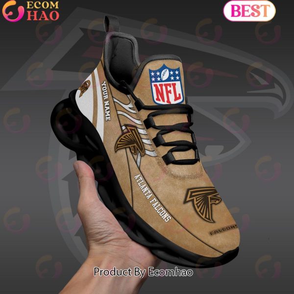 Custom Name NFL Atlanta Falcons X Salute to Service For Veterans Day Celebration Max Soul Shoes