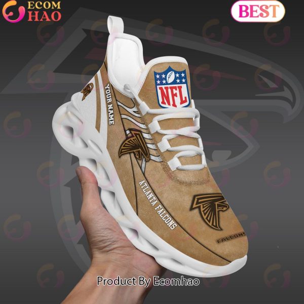 Custom Name NFL Atlanta Falcons X Salute to Service For Veterans Day Celebration Max Soul Shoes