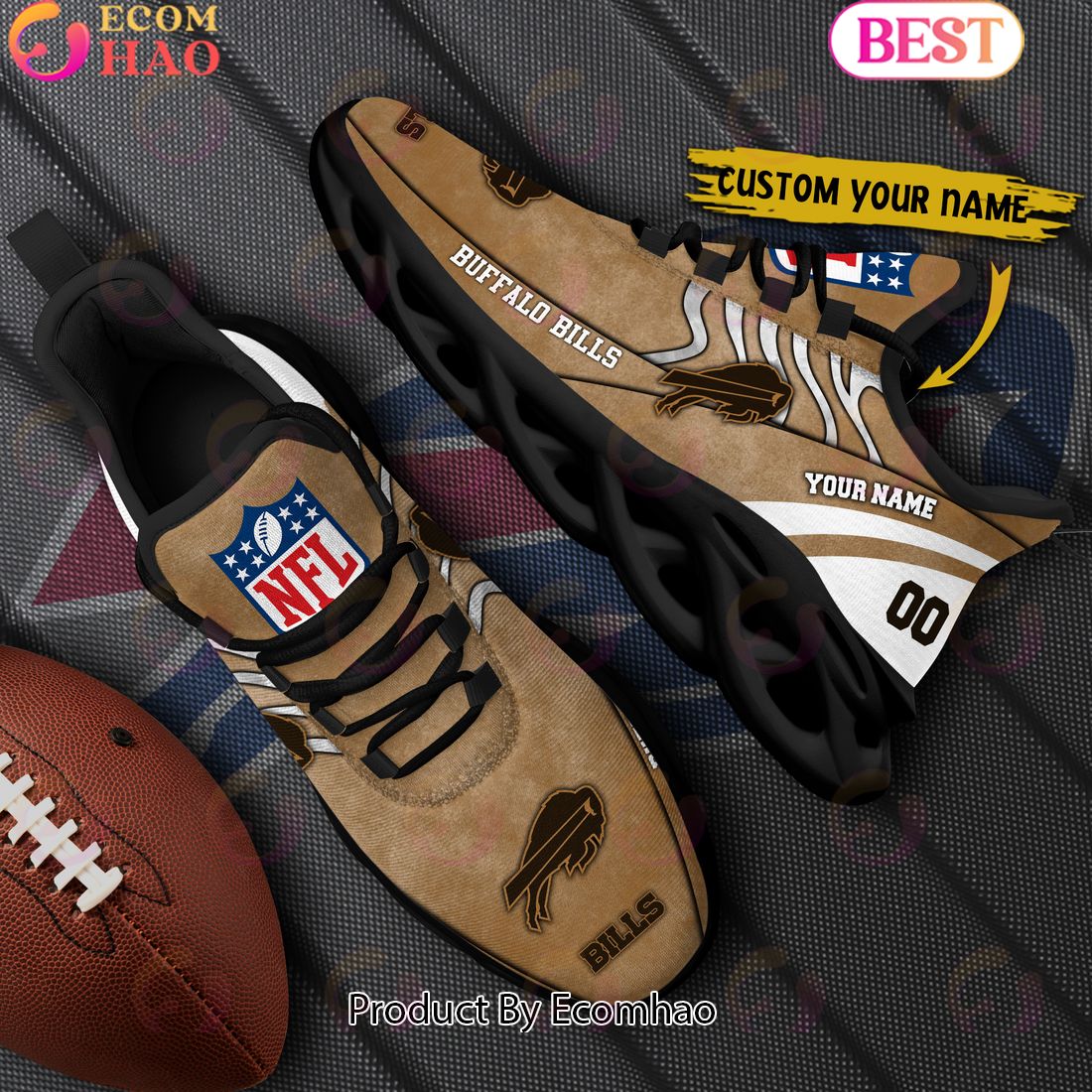 Custom Name NFL Buffalo Bills X Salute to Service For Veterans Day Celebration Max Soul Shoes