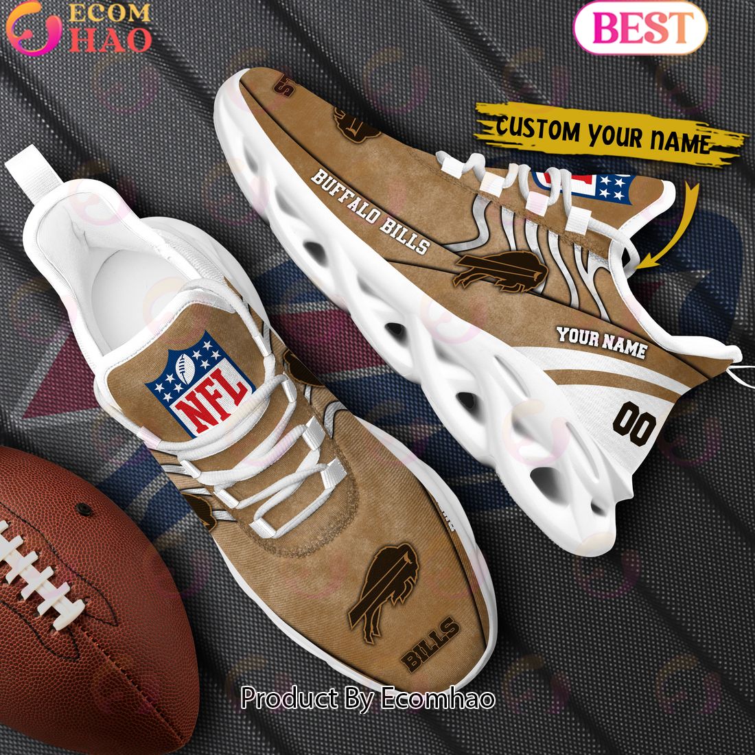 Custom Name NFL Buffalo Bills X Salute to Service For Veterans Day Celebration Max Soul Shoes