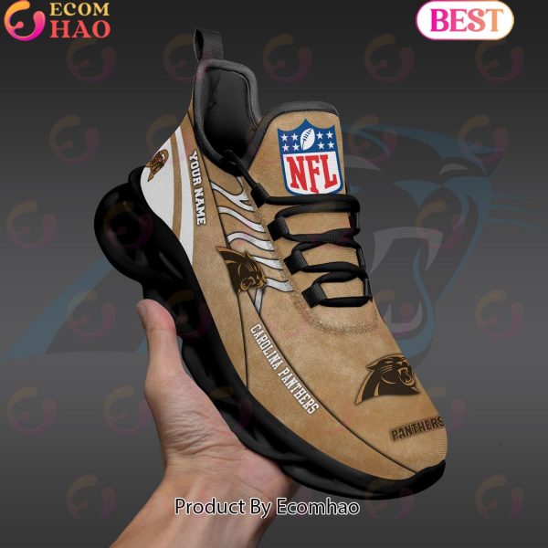 Custom Name NFL Carolina Panthers X Salute to Service For Veterans Day Celebration Max Soul Shoes
