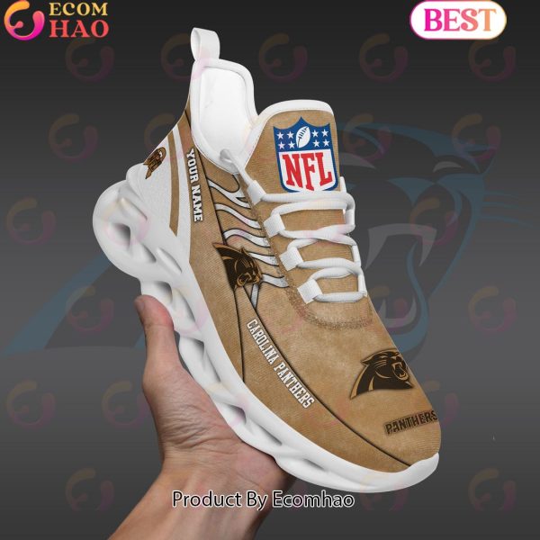 Custom Name NFL Carolina Panthers X Salute to Service For Veterans Day Celebration Max Soul Shoes