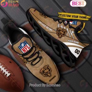 Custom Name NFL Chicago Bears X Salute to Service For Veterans Day Celebration Max Soul Shoes