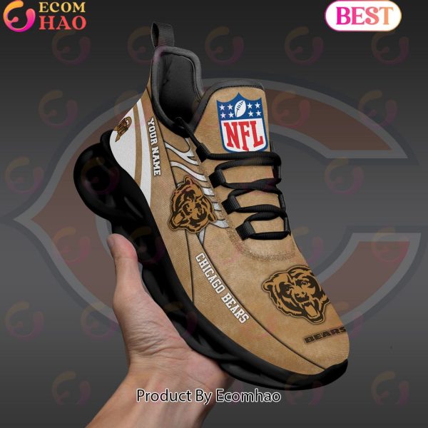 Custom Name NFL Chicago Bears X Salute to Service For Veterans Day Celebration Max Soul Shoes