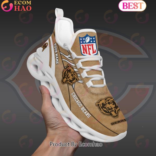 Custom Name NFL Chicago Bears X Salute to Service For Veterans Day Celebration Max Soul Shoes