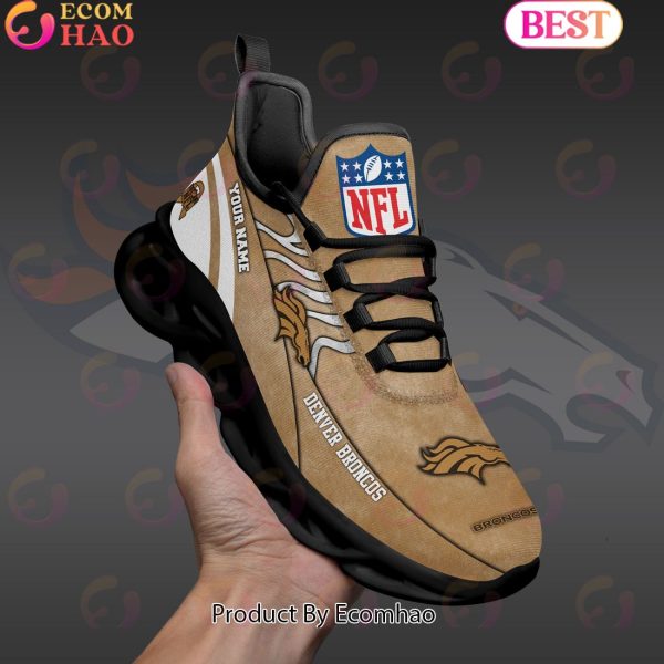 Custom Name NFL Denver Broncos X Salute to Service For Veterans Day Celebration Max Soul Shoes