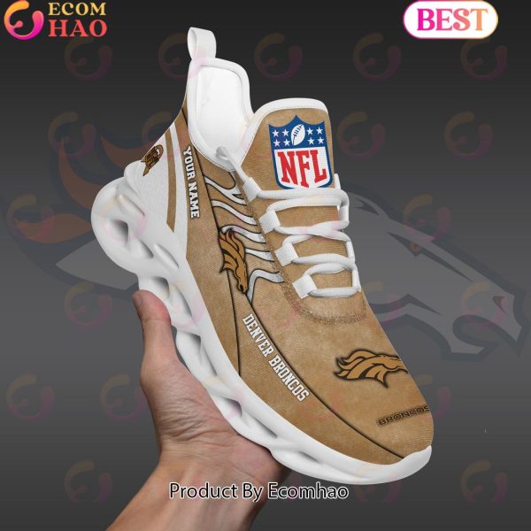 Custom Name NFL Denver Broncos X Salute to Service For Veterans Day Celebration Max Soul Shoes