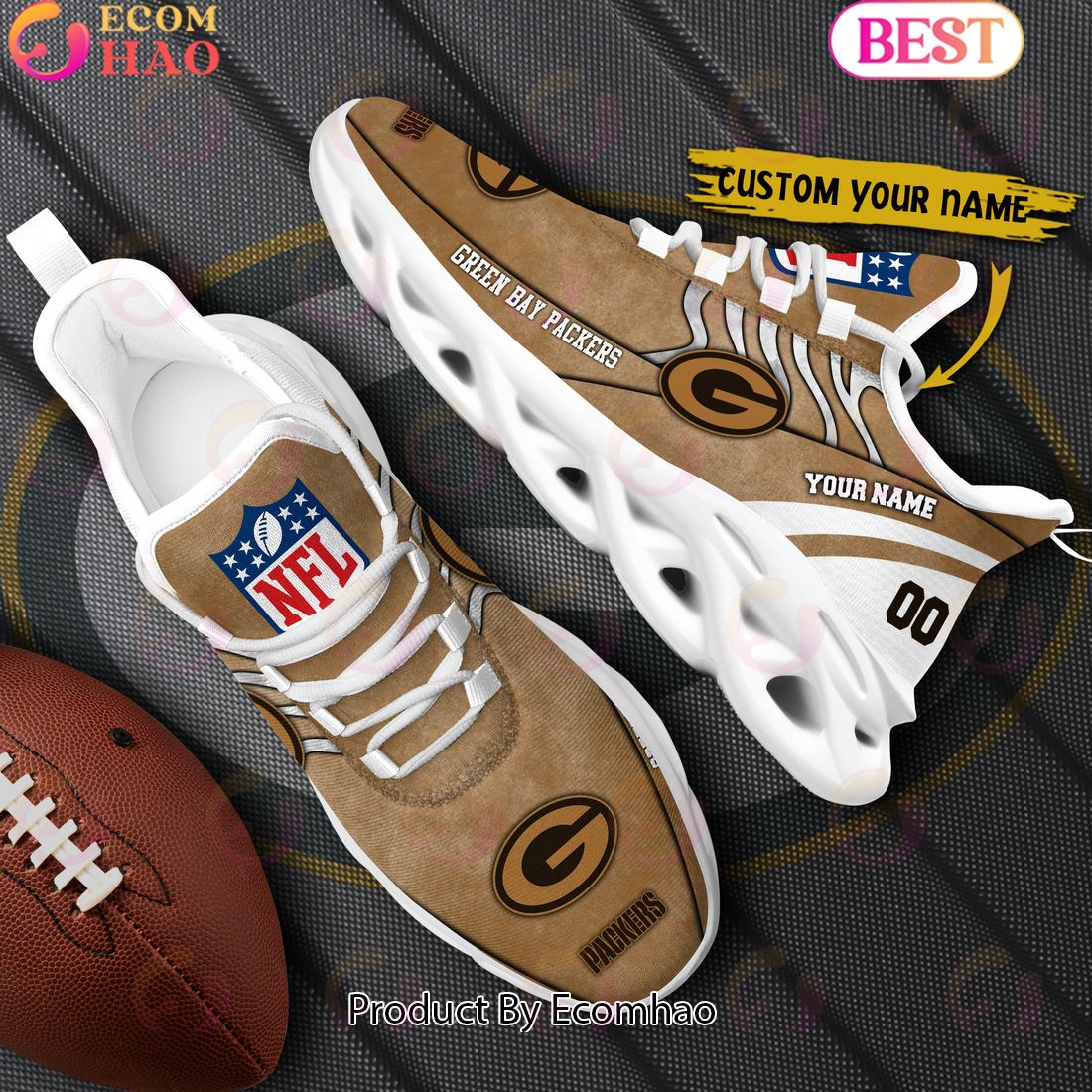 Custom Name NFL Green Bay Packers X Salute to Service For Veterans Day Celebration Max Soul Shoes