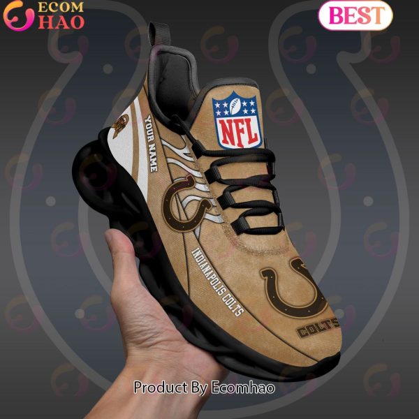 Custom Name NFL Indianapolis Colts X Salute to Service For Veterans Day Celebration Max Soul Shoes