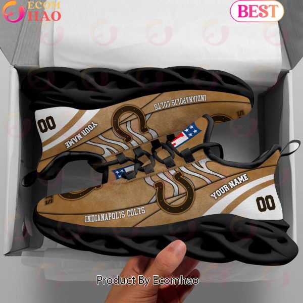 Custom Name NFL Indianapolis Colts X Salute to Service For Veterans Day Celebration Max Soul Shoes