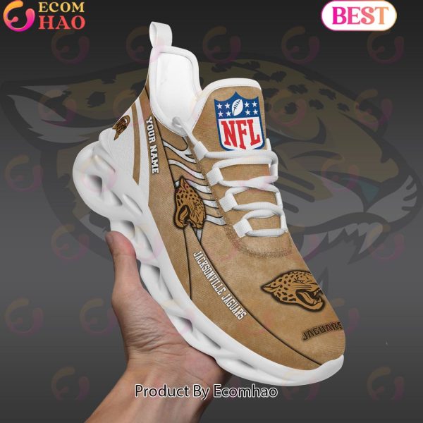 Custom Name NFL Jacksonville Jaguars X Salute to Service For Veterans Day Celebration Max Soul Shoes