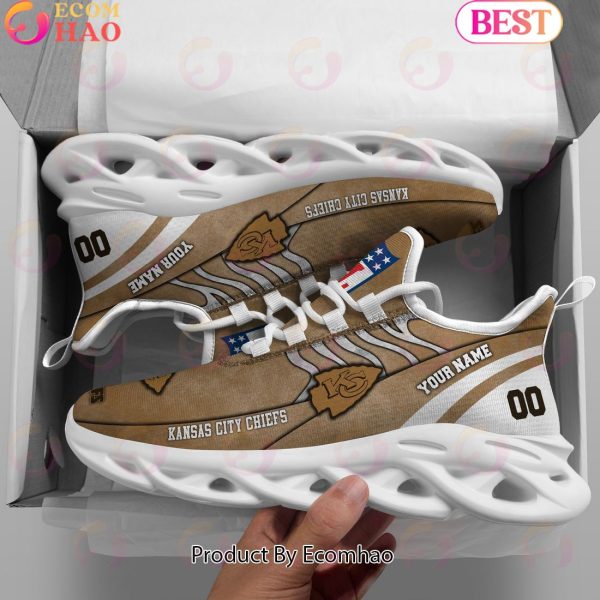 Custom Name NFL Kansas City Chiefs X Salute to Service For Veterans Day Celebration Max Soul Shoes