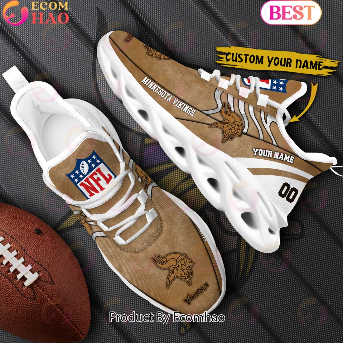 Custom Name NFL Minnesota Vikings X Salute to Service For Veterans Day Celebration Max Soul Shoes