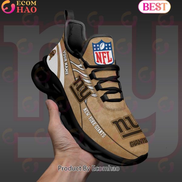 Custom Name NFL New York Giants X Salute to Service For Veterans Day Celebration Max Soul Shoes
