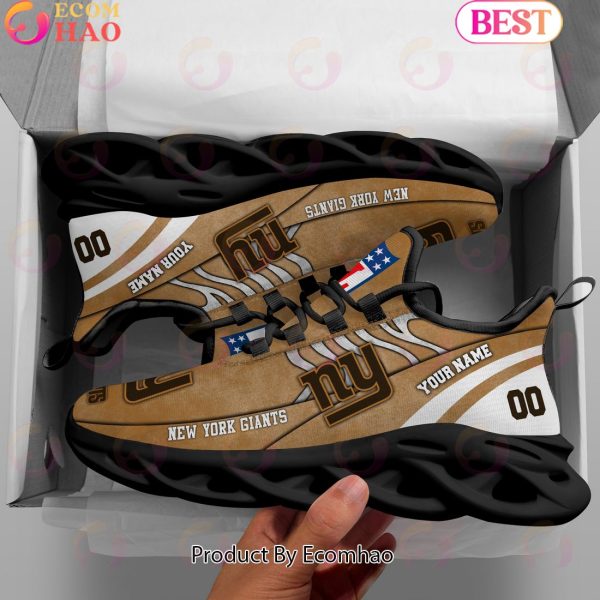 Custom Name NFL New York Giants X Salute to Service For Veterans Day Celebration Max Soul Shoes