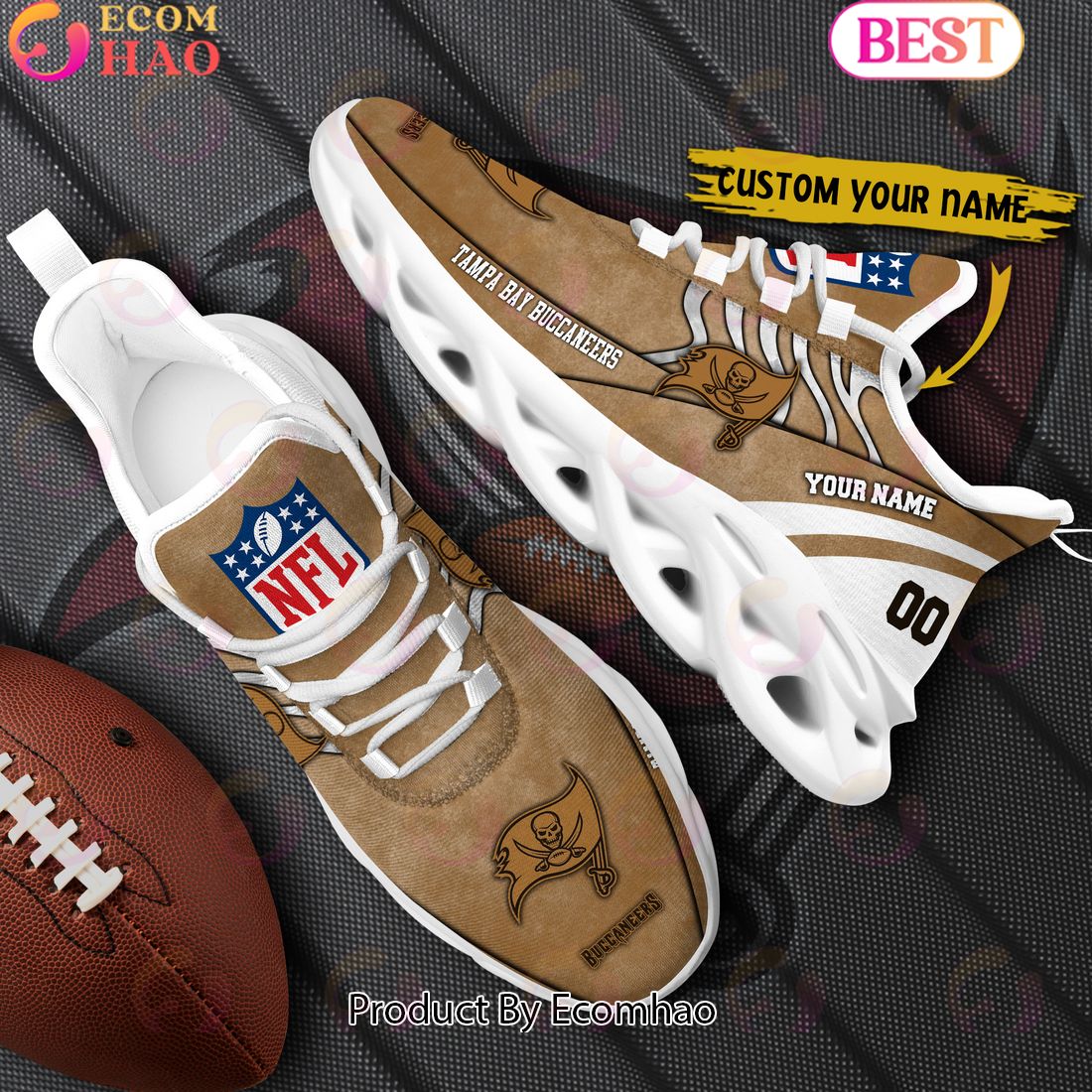 Custom Name NFL Tampa Bay Buccaneers X Salute to Service For Veterans Day Celebration Max Soul Shoes